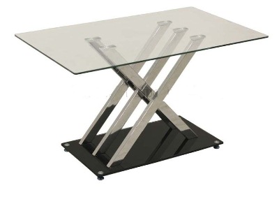 Стол обеденный, прямоугольный, из  прозрачного стекла. Производитель: Китай.